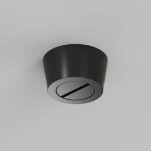 TR5515-BK Накладное основание для фиксации трека-ремня Belty, серия Base, для создания перегиба под произвольным углом, без подачи питания, D75*H43мм, IP20, черный, алюминий
